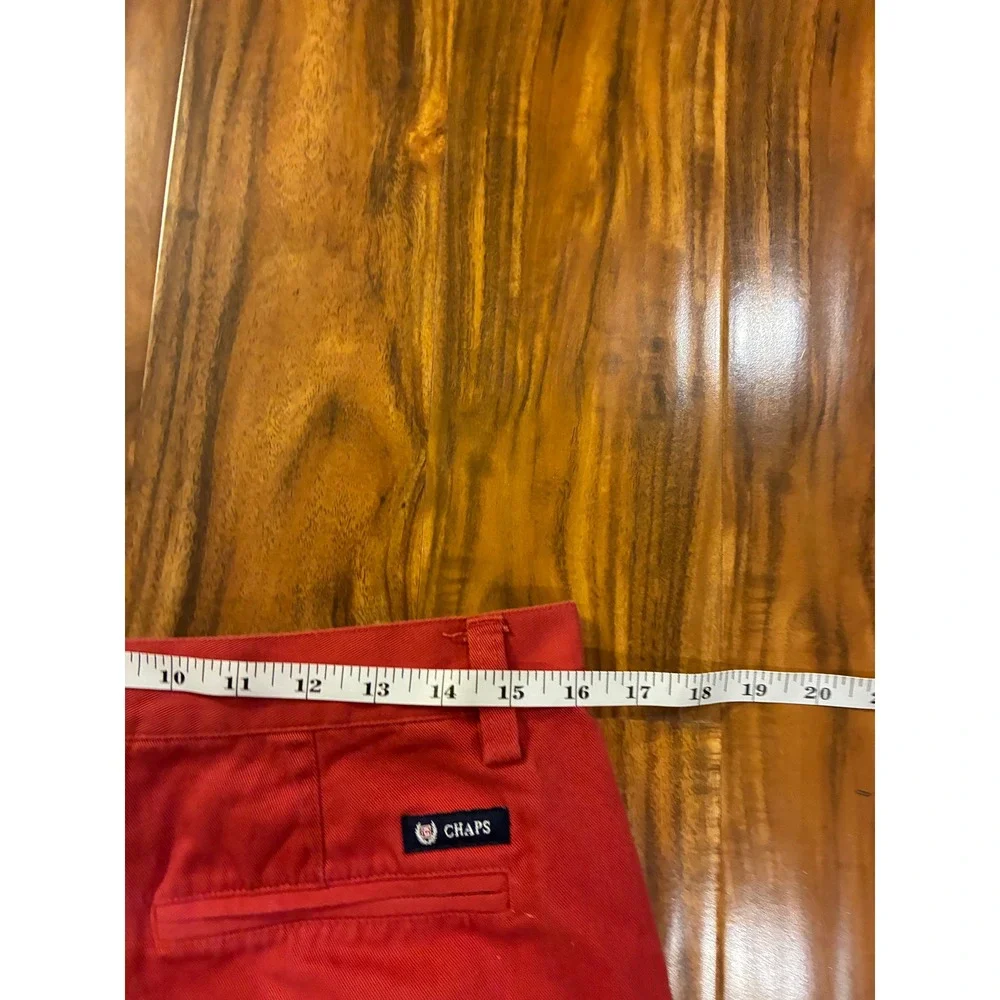 Chaps Mens Red Cargo Shorts Size 32 Cotton‎ Casual Outdoors Summer Bottoms